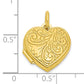 Sterling Silver Gold-Tone Polished Filigree Design Heart Locket