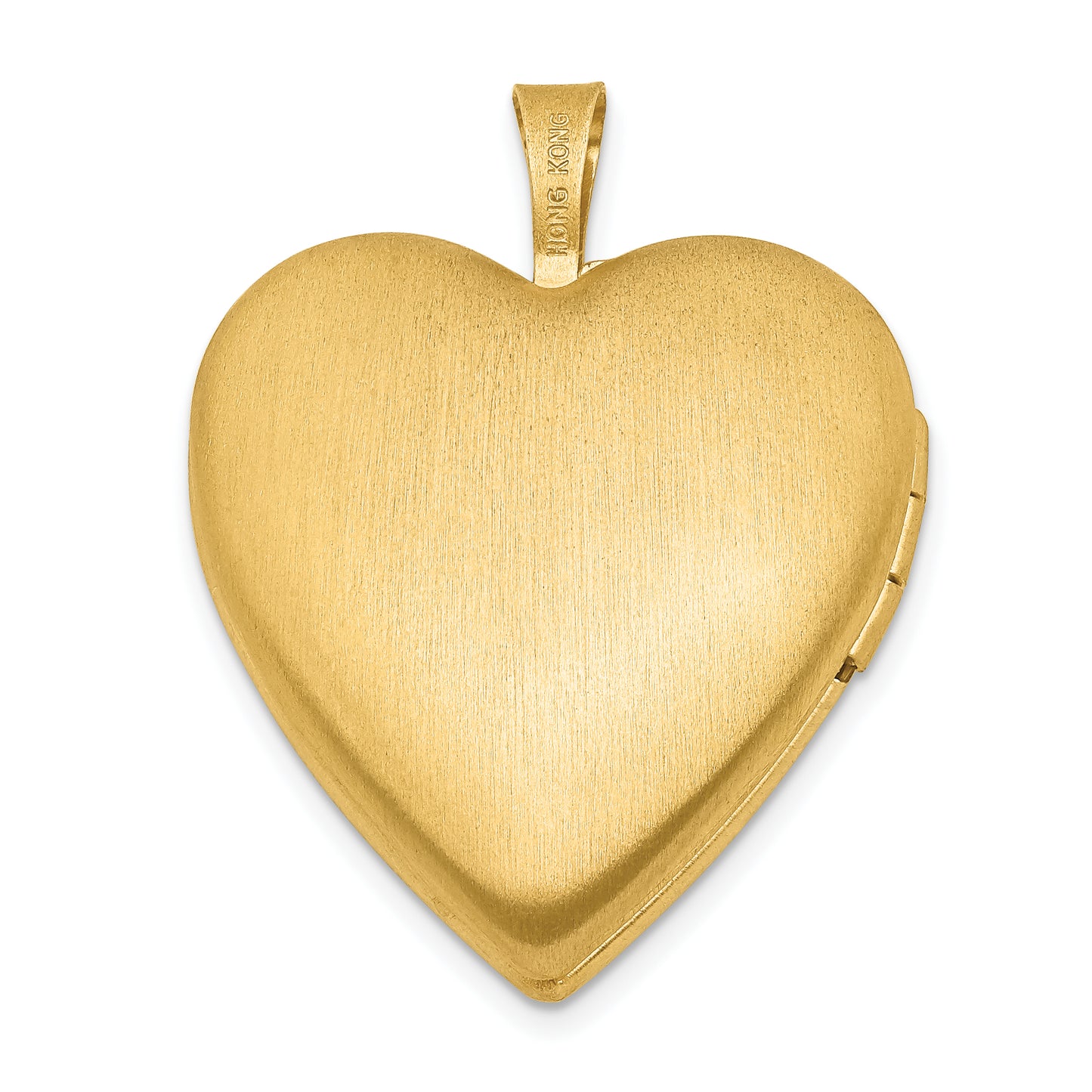 Gold Filled 14/20 1/20 & White Rhodium Satin Butterfly 19mm Heart Locket