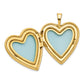 Gold Filled 14/20 1/20 & White Rhodium Satin Butterfly 19mm Heart Locket