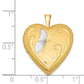 Gold Filled 14/20 1/20 & White Rhodium Satin Butterfly 19mm Heart Locket