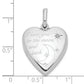 Sterling Silver Rhod-Pltd 20mm Diamond Love To Moon Swing Locket