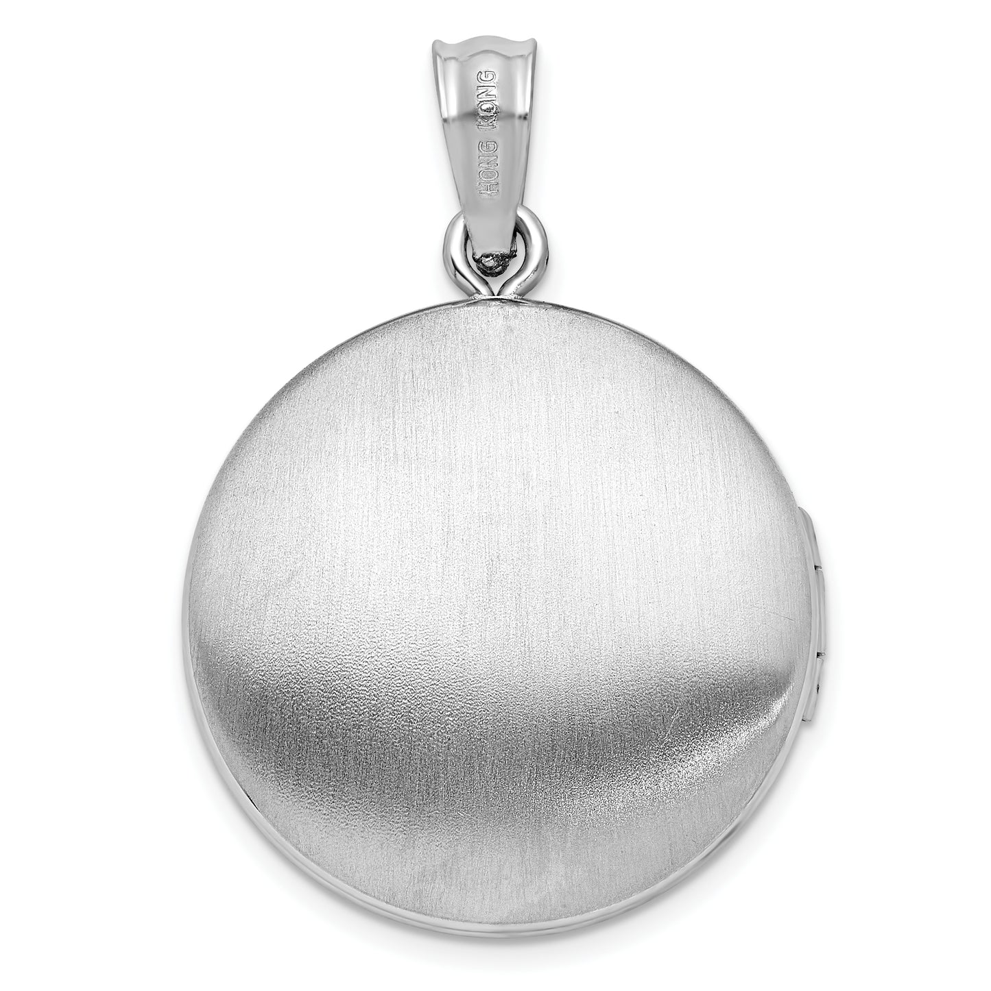 Sterling Silver Rhodium-Plated Polished 20mm Round Ash Holder Locket