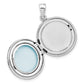 Sterling Silver Rhodium-Plated Polished 20mm Round Ash Holder Locket