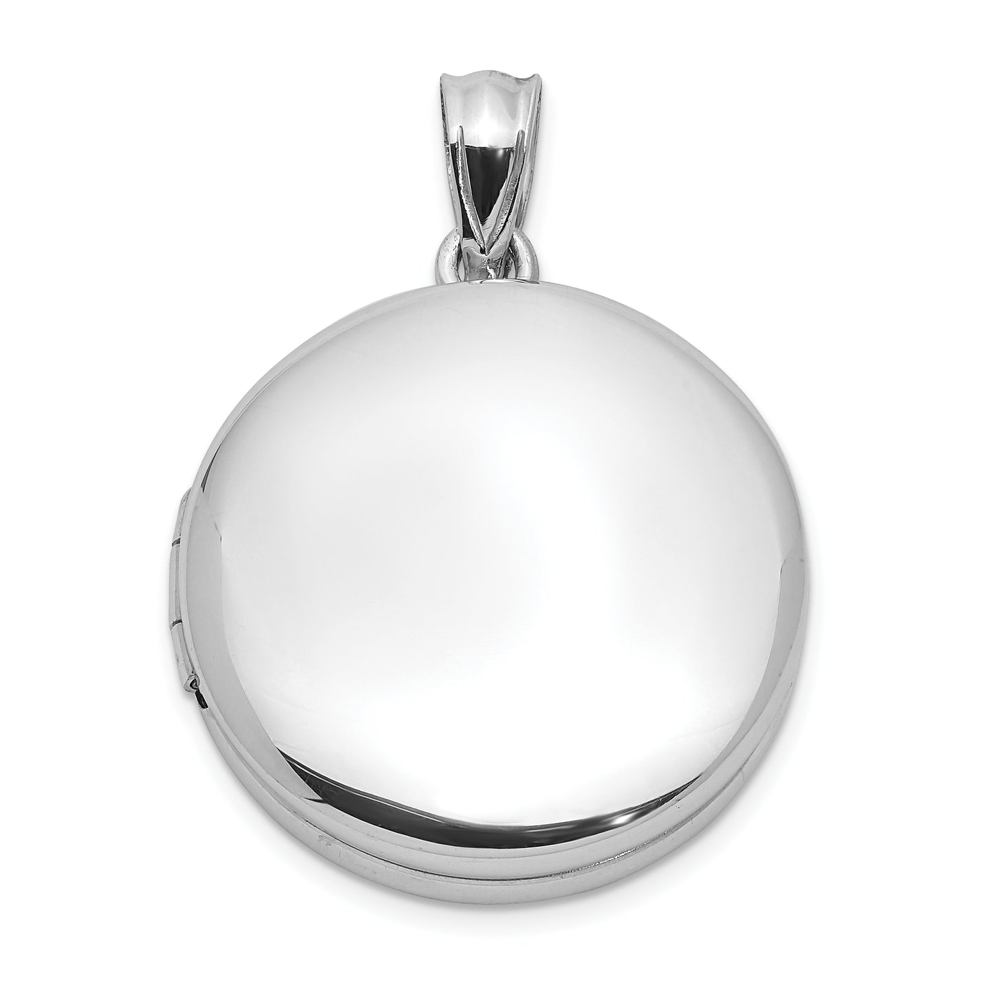 Sterling Silver Rhodium-Plated Polished 20mm Round Ash Holder Locket