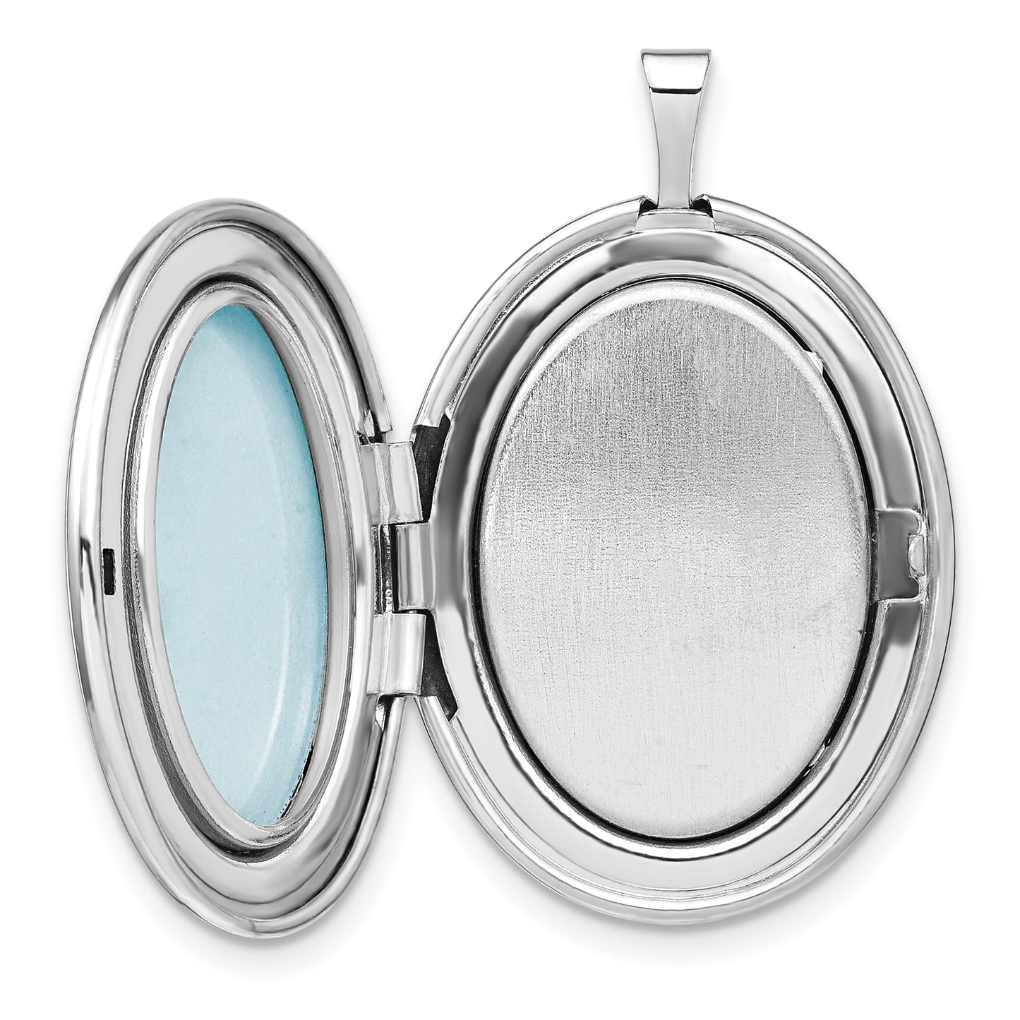 Sterling Silver Rhodium-Plated Polished 26X20mm Oval Ash Holder Locket