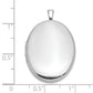 Sterling Silver Rhodium-Plated Polished 26X20mm Oval Ash Holder Locket