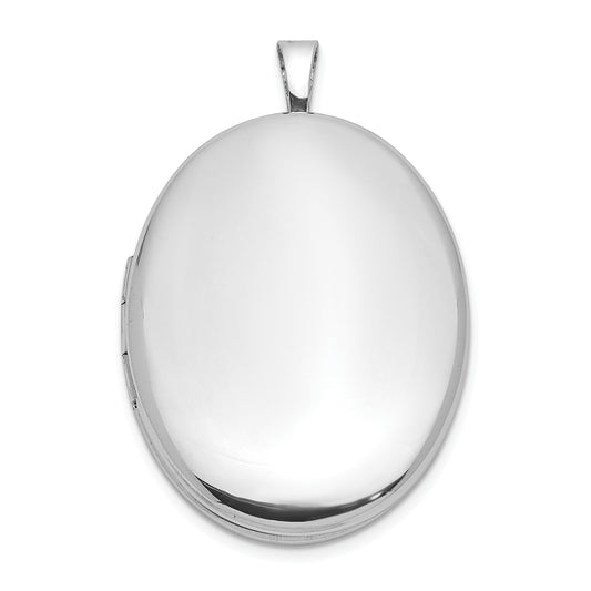 Sterling Silver Rhodium-Plated Polished 26X20mm Oval Ash Holder Locket