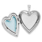 Sterling Silver Rhodium-Plated Polished 20mm Heart Ash Holder Locket