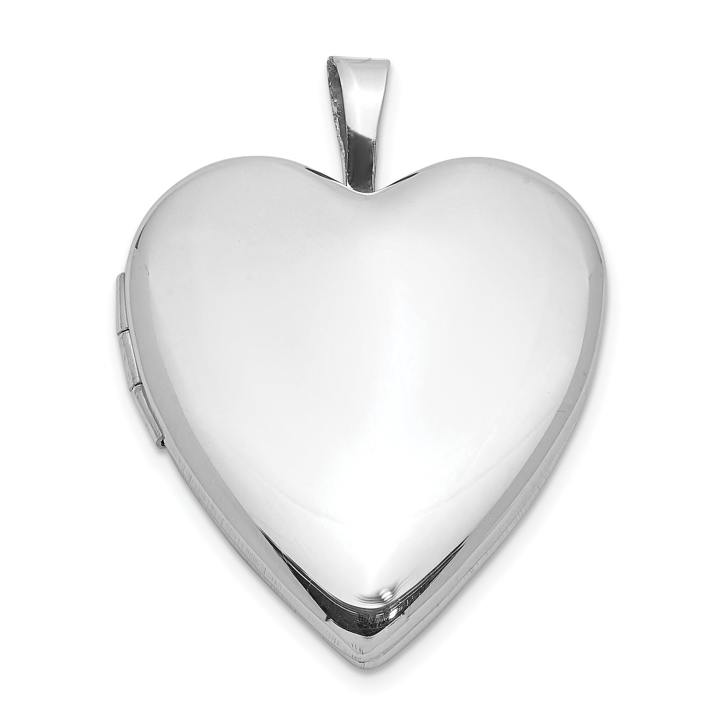 Sterling Silver Rhodium-Plated Polished 20mm Heart Ash Holder Locket