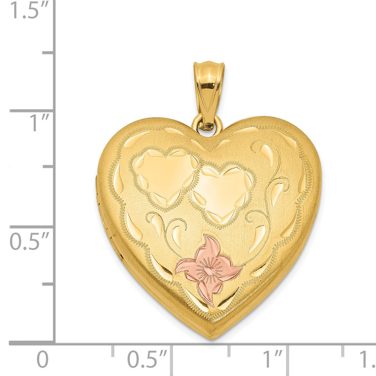 Gold Filled 14/20 1/20 4-Frame Enameled Heart Locket