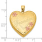 Gold Filled 14/20 1/20 Grandma 23mm Enameled Family Heart Locket