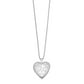 Sterling Silver Rhodium-Plated 20mm Floating Hearts Heart Locket Necklace