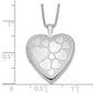 Sterling Silver Rhodium-Plated 20mm Floating Hearts Heart Locket Necklace