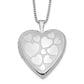 Sterling Silver Rhodium-Plated 20mm Floating Hearts Heart Locket Necklace