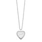 Sterling Silver Rhodium-Plated 20mm Mom Heart Locket Necklace