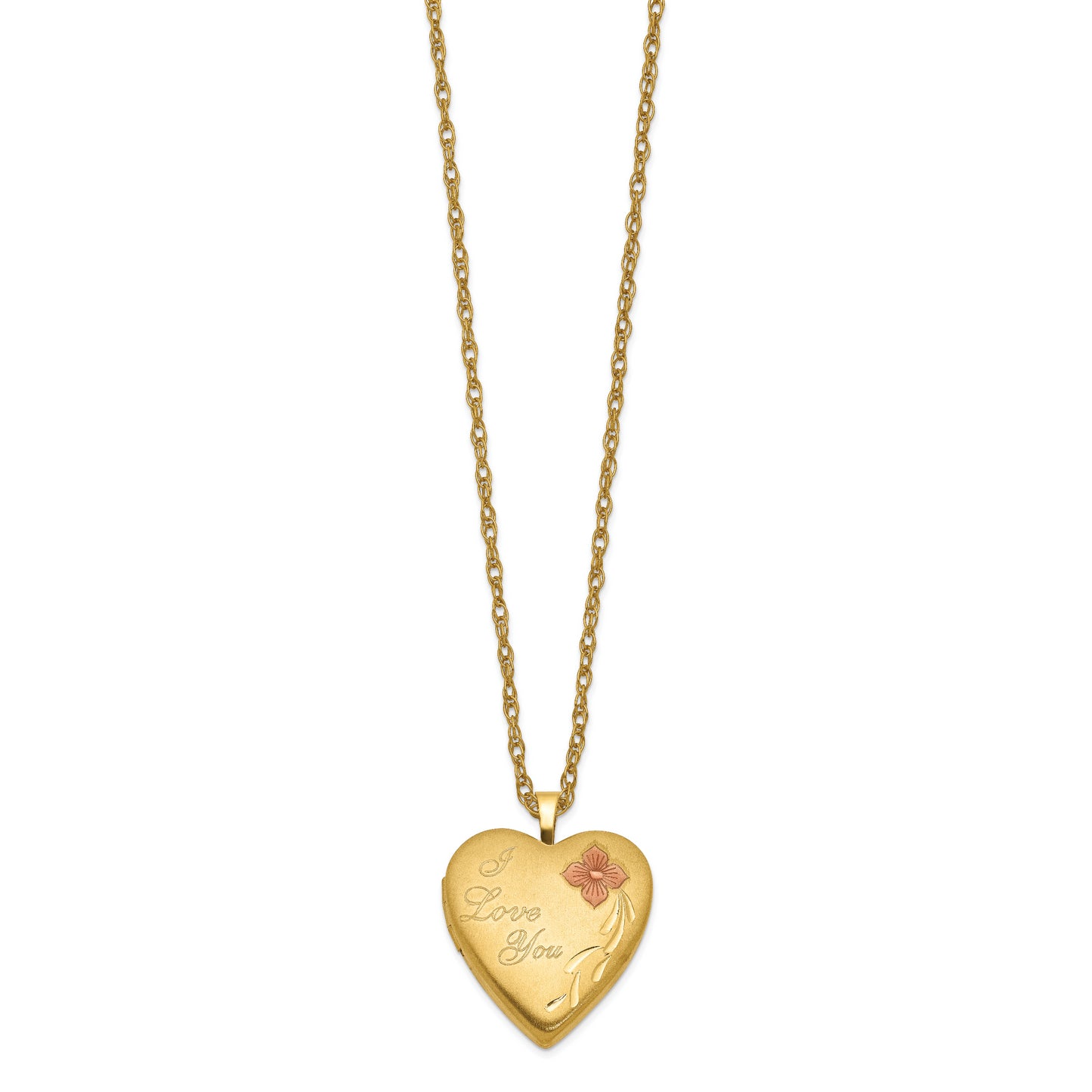 Gold Filled 14/20 1/20 20mm Enameled I Love You Heart Locket Necklace