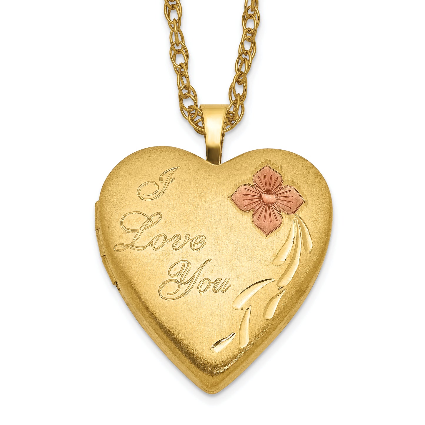 Gold Filled 14/20 1/20 20mm Enameled I Love You Heart Locket Necklace