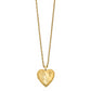 Gold Filled 14/20 1/20 20mm Cross & Footprint Heart Locket Necklace