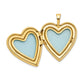 Gold Filled 14/20 1/20 20mm Cross & Footprint Heart Locket Necklace