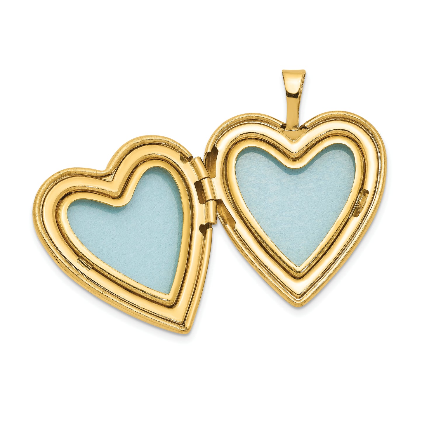 Gold Filled 14/20 1/20 20mm Cross & Footprint Heart Locket Necklace