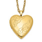 Gold Filled 14/20 1/20 20mm Side Swirled Heart Locket Necklace