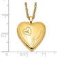 Gold Filled 14/20 1/20 20mm Diamond Forever Heart Locket Necklace