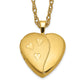 Gold Filled 14/20 1/20 16mm Satin And Polished Heart Locket Necklace