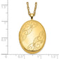 Gold Filled 14/20 1/20 26mm Swirled Oval Locket Necklace