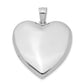 Sterling Silver Rhodium-Plated 24mm Plain Heart Locket