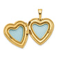 Sterling Silver Gold-Plated & Diamond 16mm Heart Locket