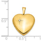 Sterling Silver Gold-Plated & Diamond 16mm Heart Locket