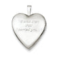 Sterling Silver Rhodium-Plated 20mm D/C Footprints Heart Locket