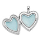 Sterling Silver Rhodium-Plated 24mm D/C Heart Locket