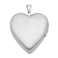 Sterling Silver Rhod-Plated Polished/Satin 20mm Forever In My Heart Locket