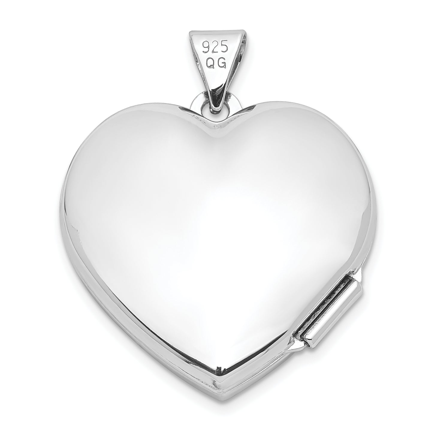 Sterling Silver Rhodium-Plated Heart Locket