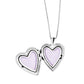 Sterling Silver Rhodium-Plated Polished & Satin Butterfly Heart Locket Pendant Mother/Daughter Necklace Set