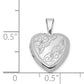 Sterling Silver Rhodium-Plated Side Swirls 12mm Heart Locket