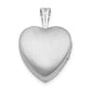 Sterling Silver Rhodium-Plated Enamel Butterfly Flowers 12mm Heart Locket