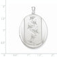 Sterling Silver Rhodium-Plated Butterflies 34mm Oval Locket