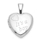 Sterling Silver It'S A Boy 12mm Heart Locket