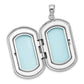 Sterling Silver Rhodium-Plated Celtic Border Rectangular Locket