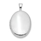 Sterling Silver Rhodium-Plated 20mm Polished Oval Locket