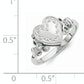 Sterling Silver Rhodium-Plated 10mm Locket Ring