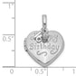 Sterling Silver Rhodium-Plated Happy 16Th Birthday W/ Cz Heart Locket