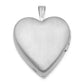 Sterling Silver Rhodium-Plated Diamond 12mm Heart Locket