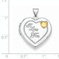 Sterling Silver Rhodium & Gold-Plated 21mm I Love You Heart Locket