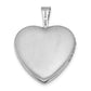 Sterling Silver Polished & Striped Butterflies Heart Locket