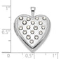 Sterling Silver Polished Crystal Heart Locket