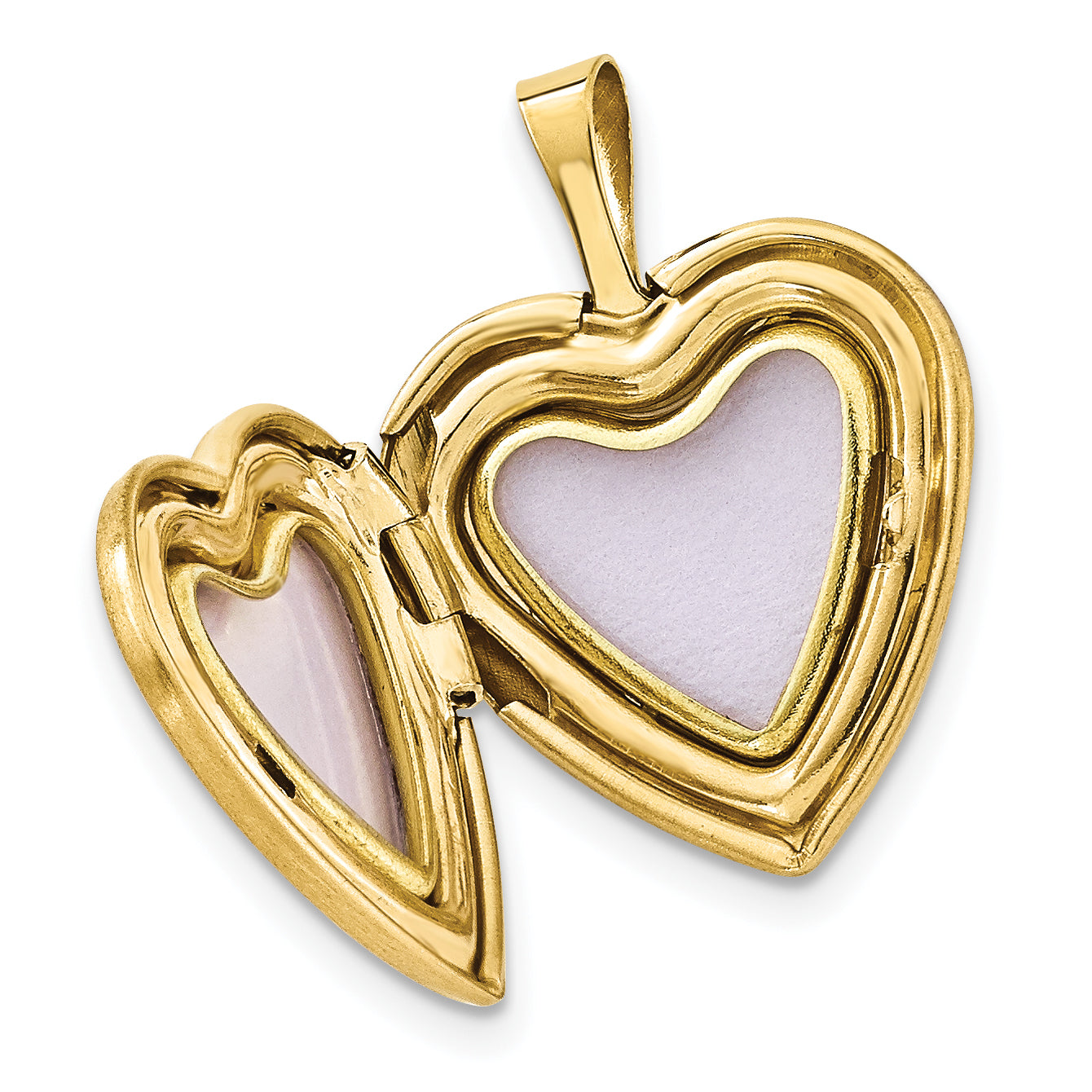 Sterling Silver Gold-Plated Textured Butterfly Heart 16mm 18In Locket & 14In Pendant Necklace Set