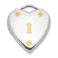 Sterling Silver & Gold-Plated Polished 20mm Lock Heart Locket